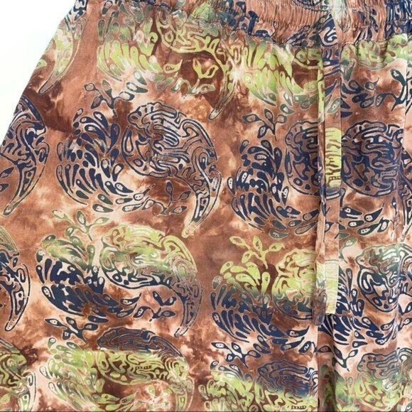 Tanami Pant Top Set Womens Size Medium M Vintage Rayon Patterned Brown Black - Picture 11 of 12